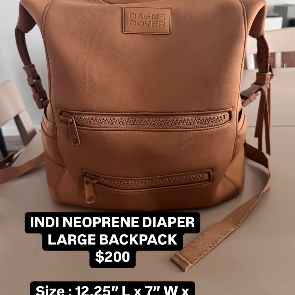 Dagne Dover Tan Neoprene Diaper Bag